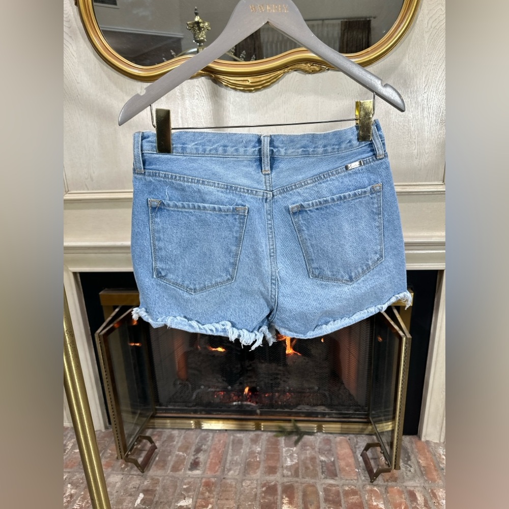 KanCan Tamra High Rise Denim Shorts – Y2K Rigid Cutoff Festival Grunge 9/28 - Picture 5 of 8